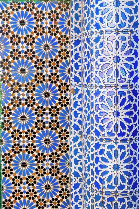 Framed Print : Ceramic tilework at the Sidi Bou Abid Mosque, Grand Socco, Old Medina, Tangier, Morocco, Africa