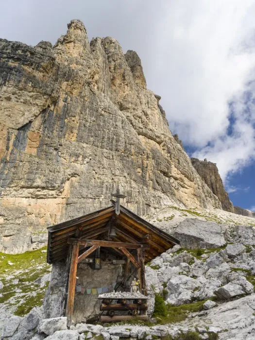 Framed Print : Chapel of Rifugio Tuckett e Sella. The Brenta Dolomites, UNESCO World Heritage Site Framed Print : Chapel of Rifugio Tuckett e Sella. The Brenta Dolomites, UNESCO World Heritage Site