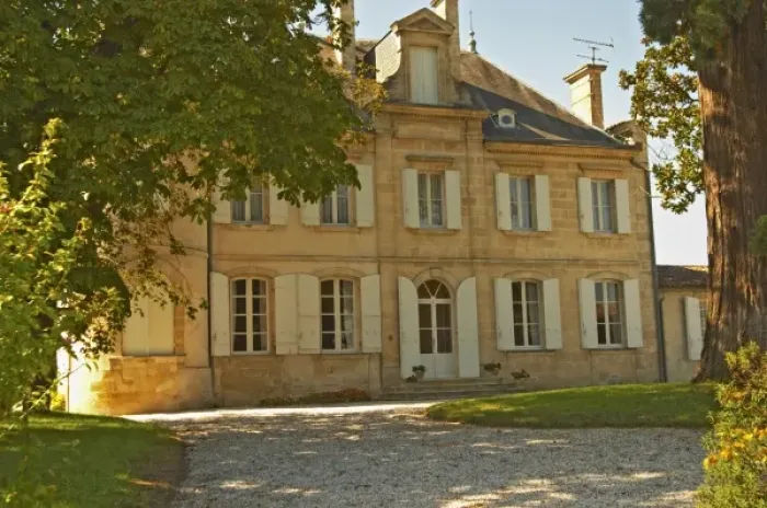 Framed Print : Chateau Cos Labory in Saint St Estephe, the park and garden