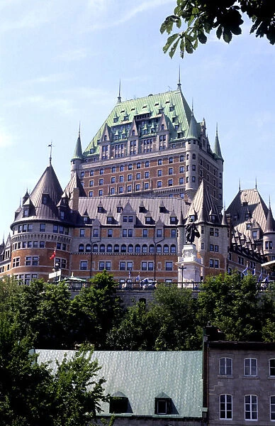 Chateau Frontenac in Quebec City Quebec Canada and the city