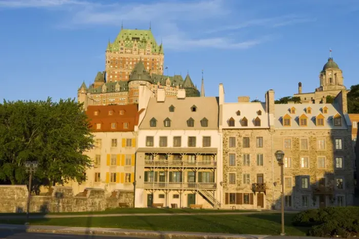 Framed Print : The Chateau Frontenac rises above the buildings in the Old Port section of Quebec Framed Print : The Chateau Frontenac rises above the buildings in the Old Port section of Quebec