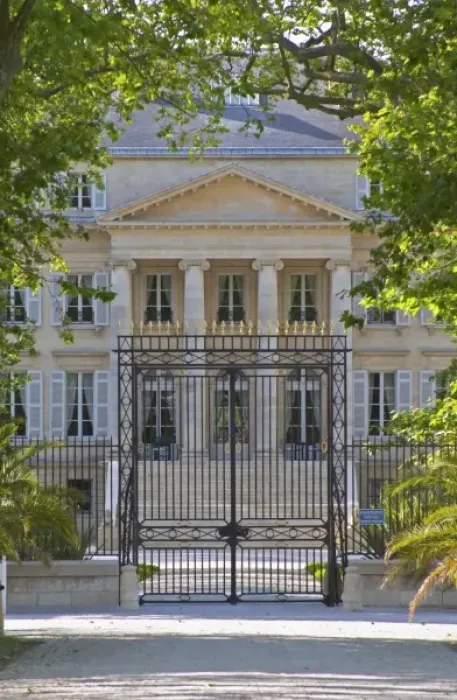 Framed Print : The Chateau Margaux built in 1802 19th century by the architect Combes, with black Framed Print : The Chateau Margaux built in 1802 19th century by the architect Combes, with black