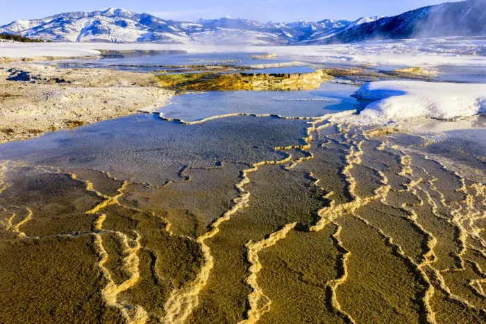Framed Print : Chemical Sediments. Yellowstone National Park. Wyoming Framed Print : Chemical Sediments. Yellowstone National Park. Wyoming