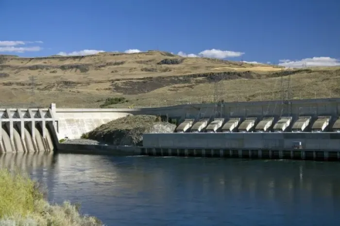 Framed Print : Chief Joseph Dam is a hydroelectric dam spanning the Columbia River in Washington