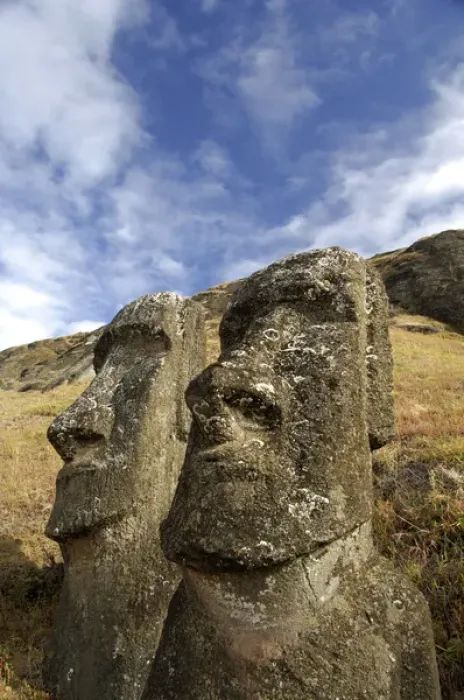 Framed Print : Chile, Easter Island (aka Rapa Nui). Rano Raraku, the main rock quarry for the great
