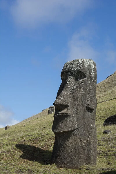 Chile, Easter Island aka Rapa Nui. Rapa Nui National Park, historic site of Rano