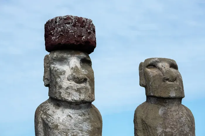 Framed Print : Chile, Easter Island, aka Rapa Nui. Detail view traditional moai at Tongariki. UNESCO World Heritage Site Framed Print : Chile, Easter Island, aka Rapa Nui. Detail view traditional moai at Tongariki. UNESCO World Heritage Site