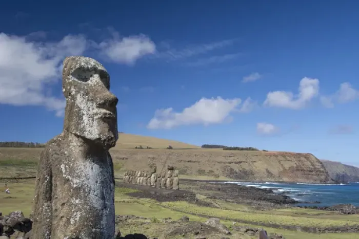 Framed Print : Chile, Easter Island, Hanga Nui. Rapa Nui National Park, Ahu Tongariki Framed Print : Chile, Easter Island, Hanga Nui. Rapa Nui National Park, Ahu Tongariki