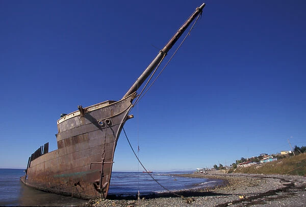Chile, Magellanes. Shipwreck of the SS Lonsdale, Port Area. Punta Arenas