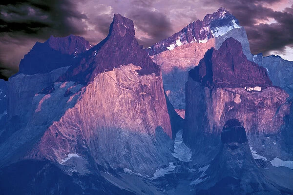 Chile, Patagonia. Torres del Paine National Park at sunrise