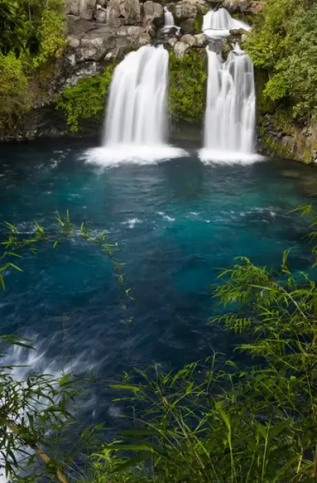 Framed Print : Chile. South America. Waterfalls at Ojos del Caburga (or Ojos del Caburgua) Framed Print : Chile. South America. Waterfalls at Ojos del Caburga (or Ojos del Caburgua)