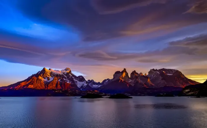 Framed Print : Chile, Torres de Paine, lenticular clouds Framed Print : Chile, Torres de Paine, lenticular clouds
