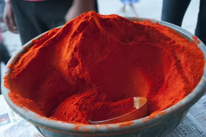 Framed Print : Chili powder, Jojawar, Rajasthan, India Framed Print : Chili powder, Jojawar, Rajasthan, India