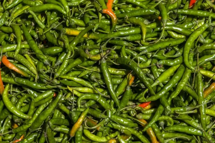 Framed Print : Chillis on sale on the Paro market, Paro, Bhutan