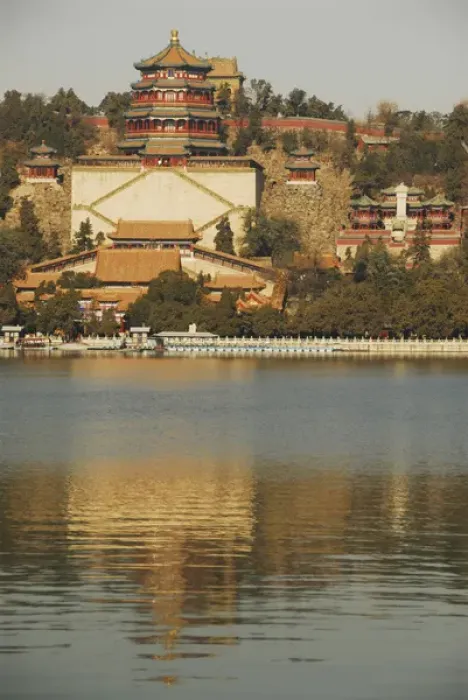 Framed Print : China, Beijing, Summer Palace, Temple of the Fragrance of Buddha; view of Pagodas Framed Print : China, Beijing, Summer Palace, Temple of the Fragrance of Buddha; view of Pagodas