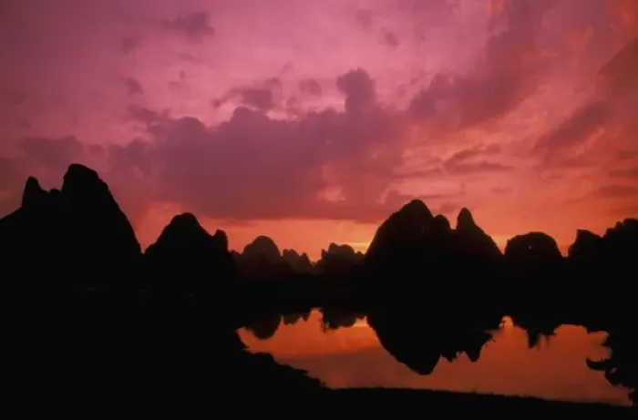 Framed Print : China. Colorful China. Beautiful Li river. Colorful-Guilin