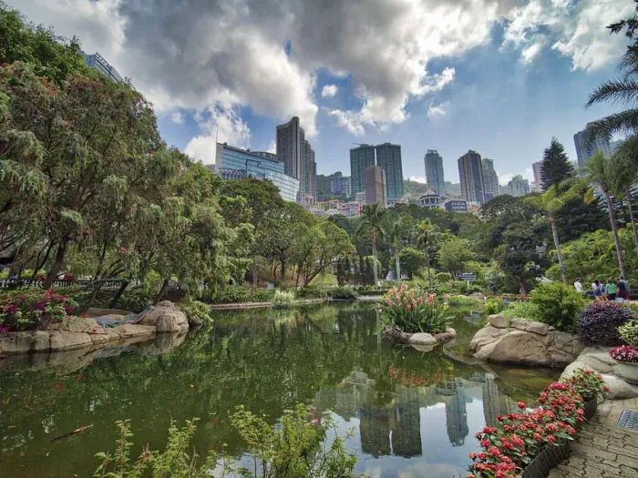 Framed Print : China, Hong Kong. Views from the City Park