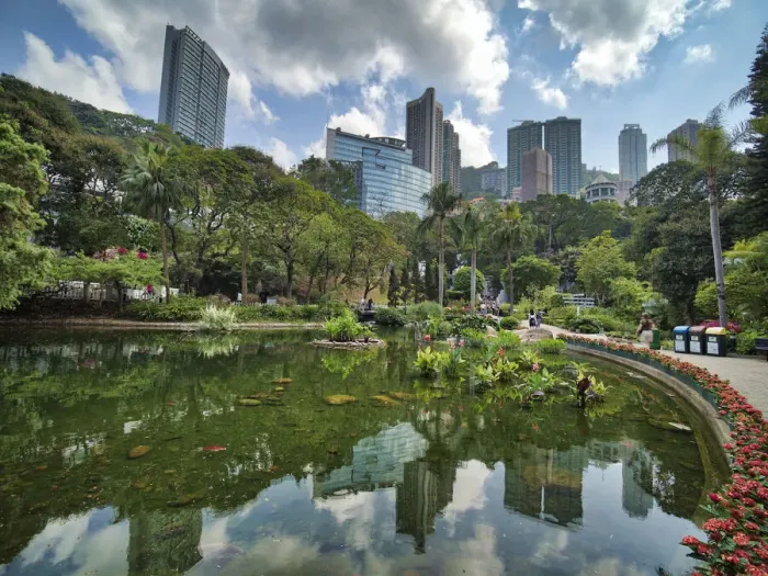 Framed Print : China, Hong Kong. Views from the City Park