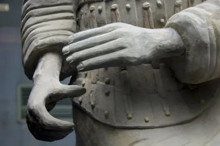 Framed Print : China, Shaanxi, Xian. Hands of a Terra Cotta Warrior, close up Framed Print : China, Shaanxi, Xian. Hands of a Terra Cotta Warrior, close up
