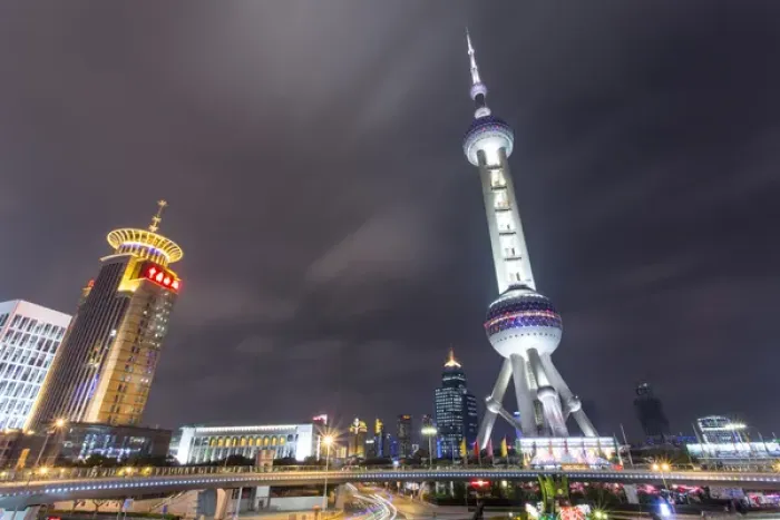 Framed Print : China, Shanghai, Oriental Pearl Radio & TV Tower rises 1, 535aa above traffic circle Framed Print : China, Shanghai, Oriental Pearl Radio & TV Tower rises 1, 535aa above traffic circle