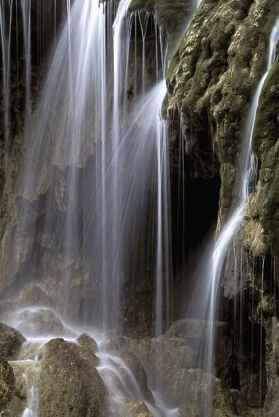 China, Sichuan Province. Silky water of Nuorilang falls-Jiuzhaigou scenic area