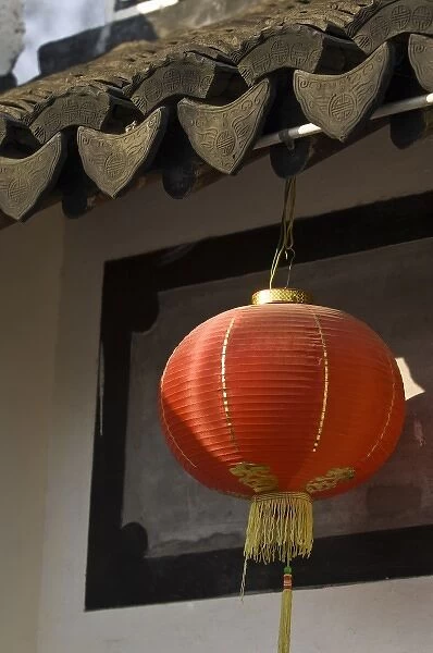 China, Suzhou. Lantern at the Master-of-Nets Garden (Wangshi Yuan)