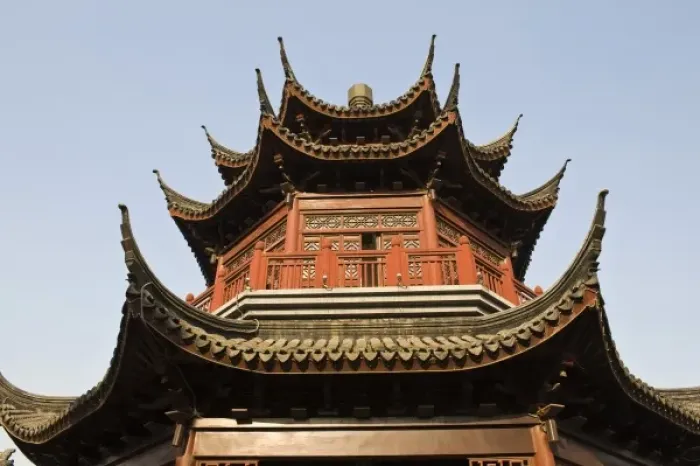 Framed Print : China, Suzhou. Pagoda along Shan Tang Street Framed Print : China, Suzhou. Pagoda along Shan Tang Street
