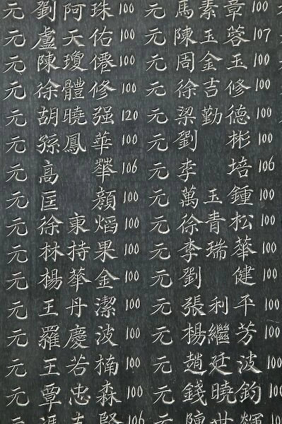CHINA, Yunnan Province, Kunming. Bamboo Temple (15th century  /  restored in 1890)- Temple Inscription