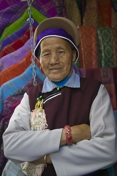CHINA, Yunnan Province, Lijiang. Old Town, Older Naxi Woman (MR)