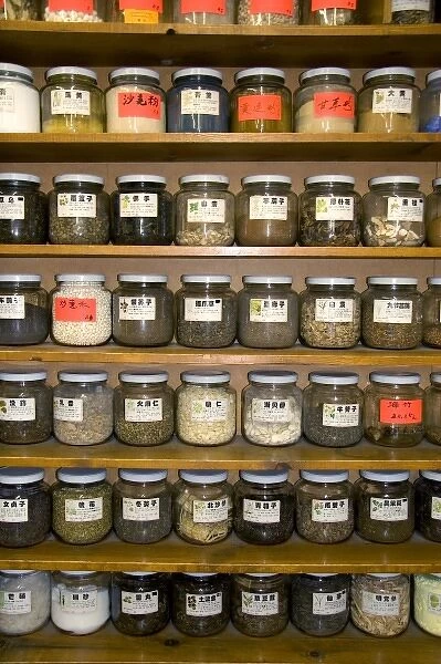 Chinese herbal shop in Chinatown, Chicago, Illinois