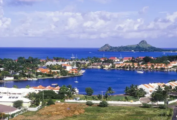 Framed Print : Choc Bay, Castries city center, St Lucia, Caribbean Framed Print : Choc Bay, Castries city center, St Lucia, Caribbean