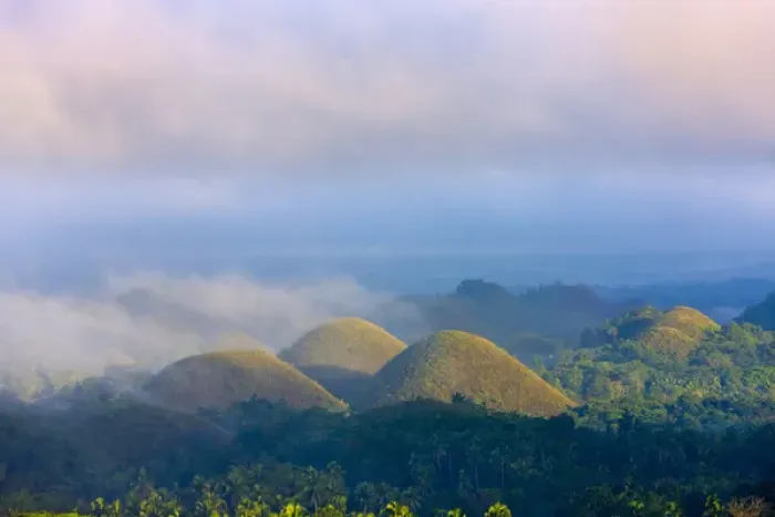 Framed Print : Chocolate Hills in morning mist, Bohol Island, Philippines Framed Print : Chocolate Hills in morning mist, Bohol Island, Philippines