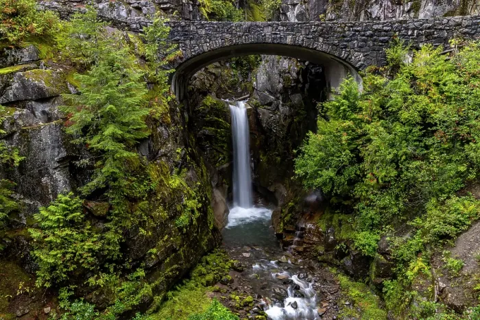 Framed Print : Christine Falls n Mount Rainier National Park, Washington State, USA