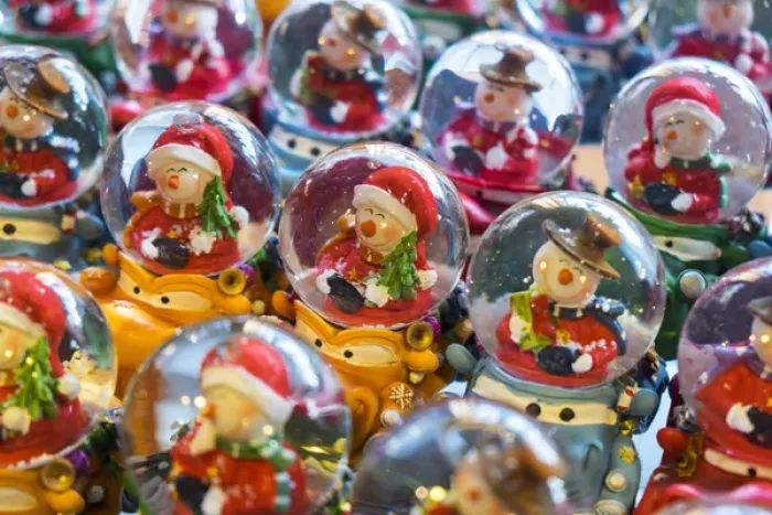 Framed Print : Christmas snow globes, Finland Framed Print : Christmas snow globes, Finland