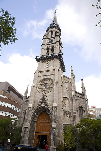 Church facade for entrance into University of Quebec in Montreal