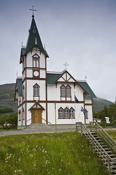 A church in Husavik, Iceland