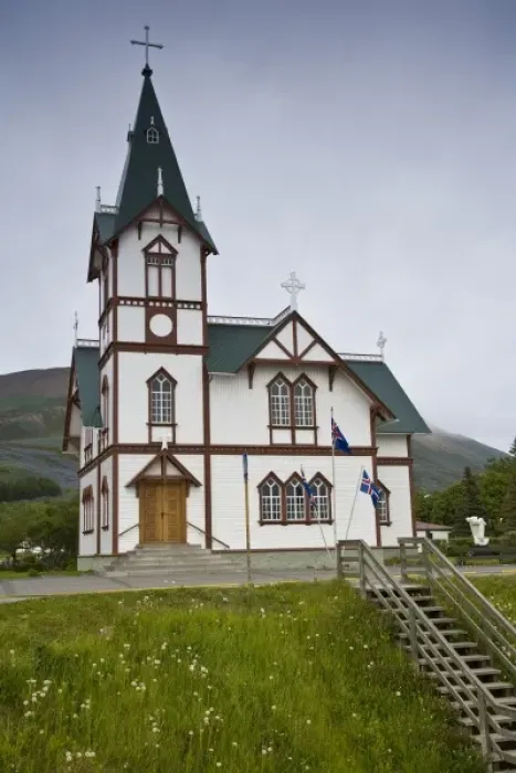 Framed Print : A church in Husavik, Iceland Framed Print : A church in Husavik, Iceland