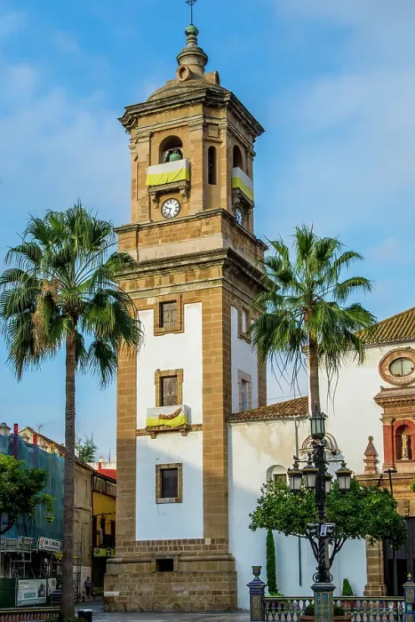 Framed Print : Church of La Palma, Plaza Alta main square, Algeciras, Spain