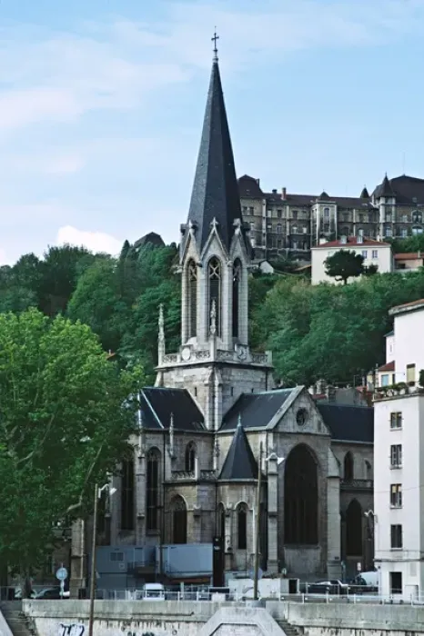 Framed Print : Church by the river in Lyon, France Framed Print : Church by the river in Lyon, France