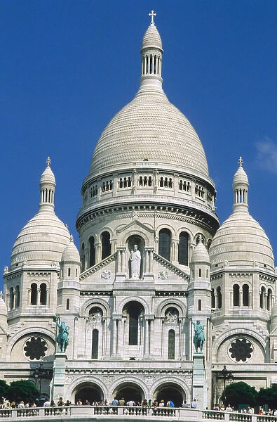 Church of the Sacre Coeur (Sacred Heart) in Paris, France. french, france