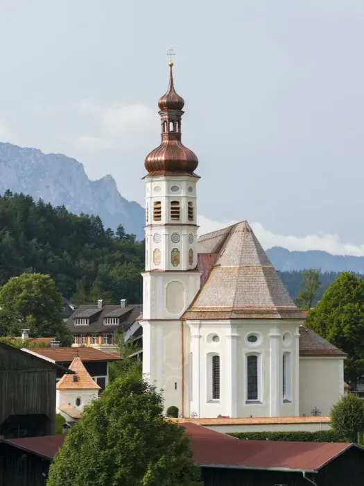 Framed Print : Church Sankt Michael. Village Sachrang in the Chiemgau in the Bavarian alps Framed Print : Church Sankt Michael. Village Sachrang in the Chiemgau in the Bavarian alps