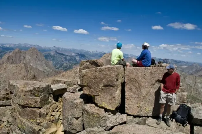 Framed Print : Cilmbers at summit of Windom Peak, Weminuche Wilderness, Needle Range, San Juan National Forest Framed Print : Cilmbers at summit of Windom Peak, Weminuche Wilderness, Needle Range, San Juan National Forest