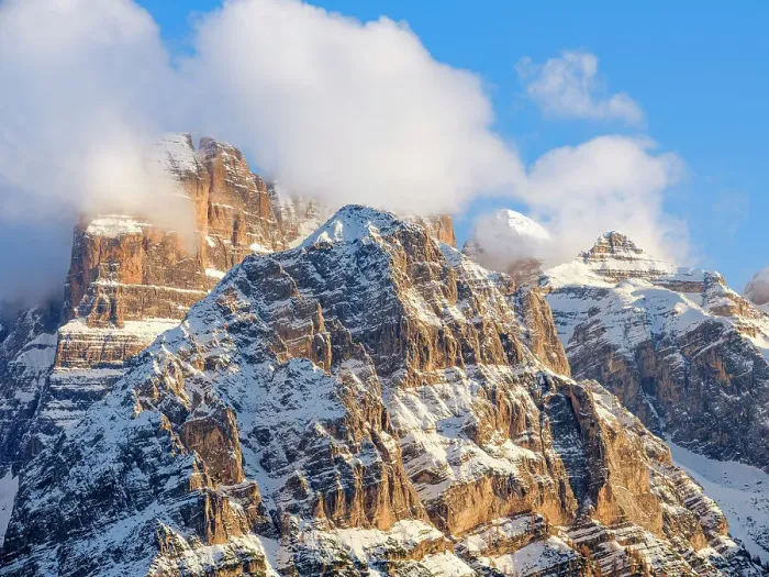 Framed Print : Cima Tosa. View of the Dolomiti di Brenta from Val Rendena in the Parco Naturale Adamello Brenta, part of UNESCO World Heritage Site. Dolomites, in the province of Trentino in Italy Framed Print : Cima Tosa. View of the Dolomiti di Brenta from Val Rendena in the Parco Naturale Adamello Brenta, part of UNESCO World Heritage Site. Dolomites, in the province of Trentino in Italy