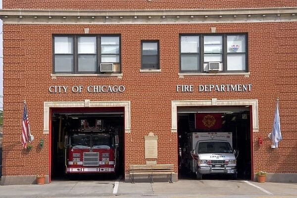 City of Chicago Fire Department station in Chinatown, Illinois