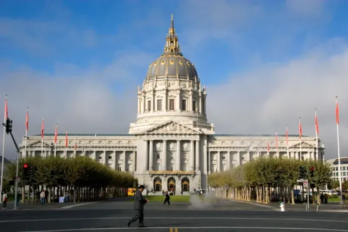Framed Print : The city hall in San Francisco, California
