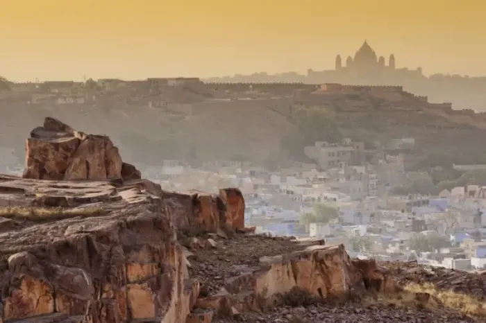 Framed Print : The city of Jodhpur, India (Blue City) and distant Umaid Bhawan Palace, Located in the Thar Desert Framed Print : The city of Jodhpur, India (Blue City) and distant Umaid Bhawan Palace, Located in the Thar Desert