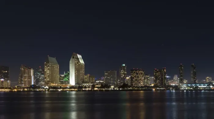 Framed Print : City lights of San Diego, California Framed Print : City lights of San Diego, California