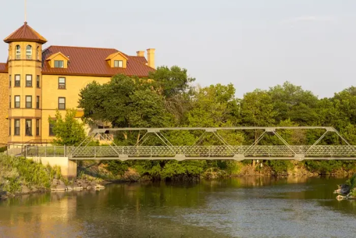 Framed Print : City Park Footbridge over the Sheyenne River in Valley City, North Dakota, USA Framed Print : City Park Footbridge over the Sheyenne River in Valley City, North Dakota, USA