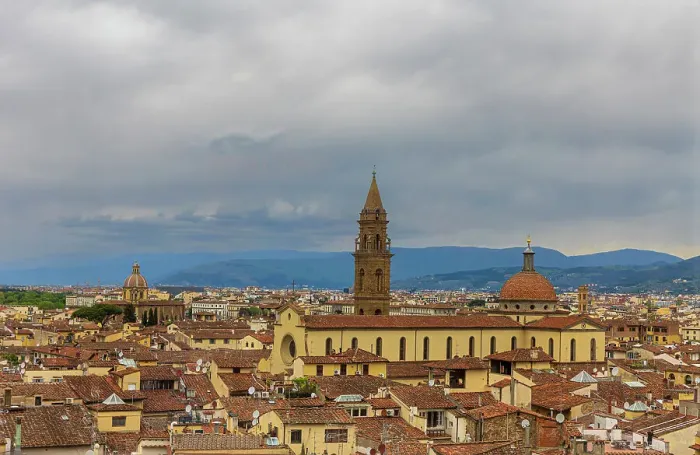 Framed Print : City view from Palazzo Vecchio. Tuscany, Italy