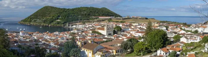 Framed Print : Cityscape. Capital Angra do Heroismo, the historic center is part of UNESCO World